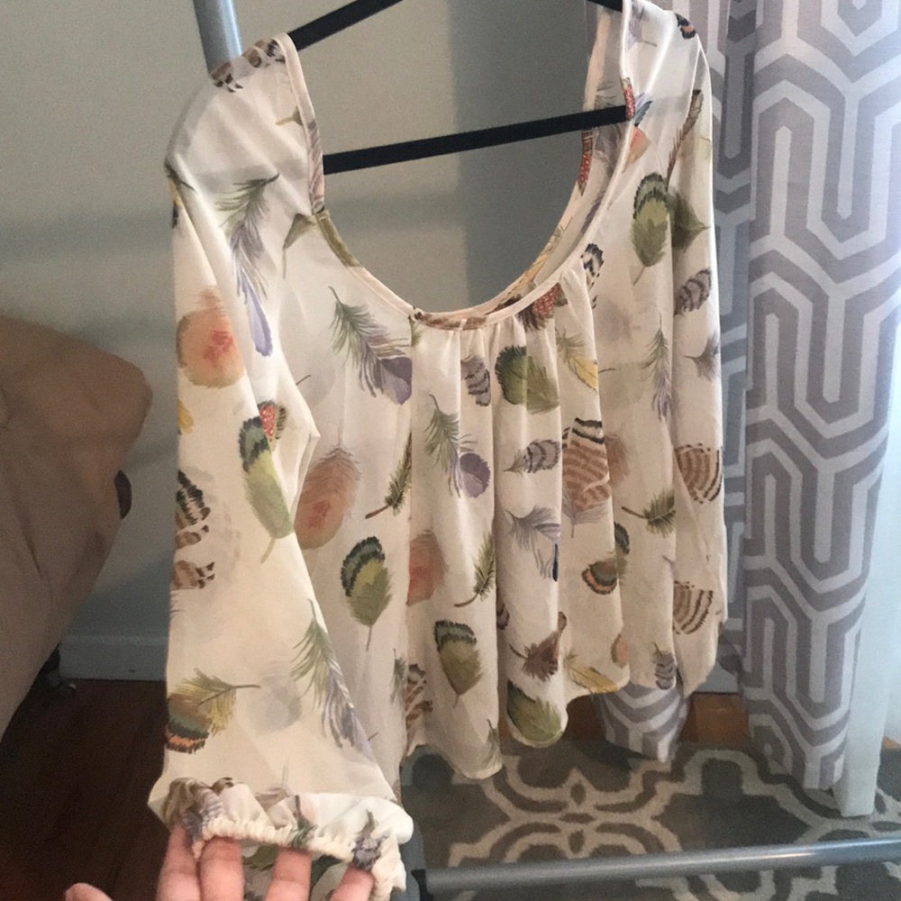 Show me your Mumu Leaf Print Top - Picture 2 of 4